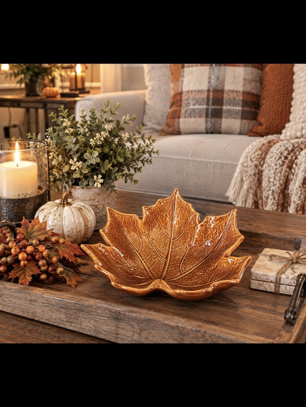 🍁 CERAMIC MAPLE LEAF DISH 🍁